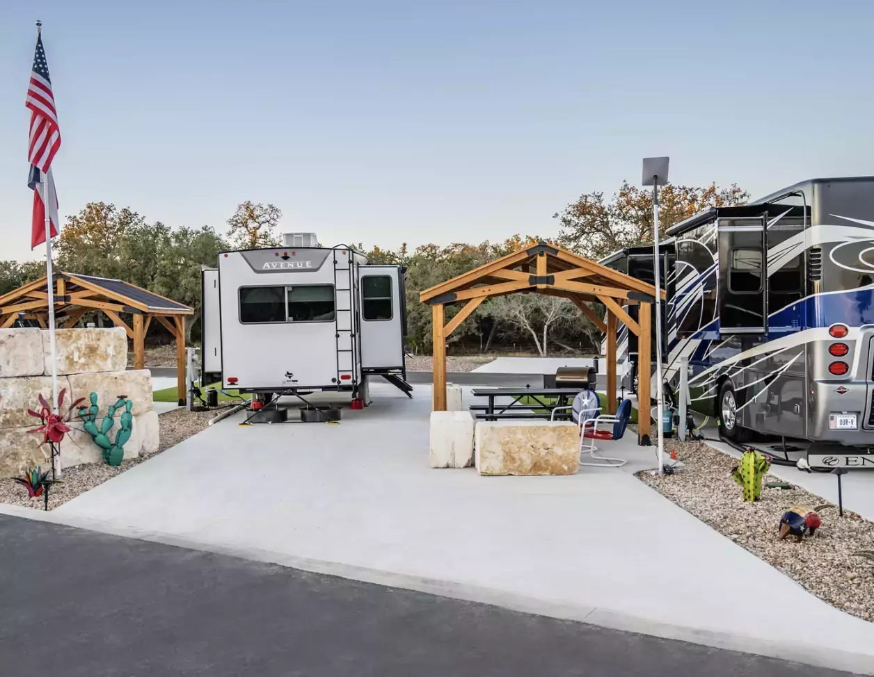 RV site with picnic table